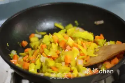 Make Pumpkin shrimp rice step 10