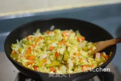 Make Pumpkin shrimp rice step 12