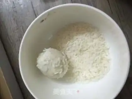 Make Blueberry pudding ball step 5