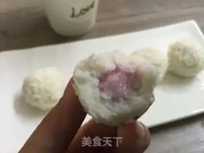Make Blueberry pudding ball step 6