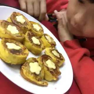 Make Banana rolls step 12