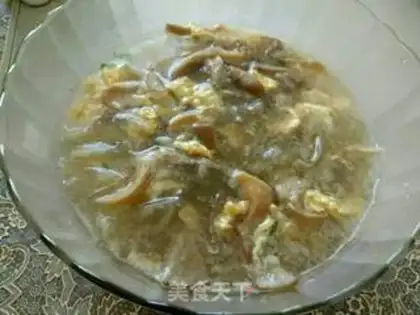 Make Pink mushroom egg soup step 6