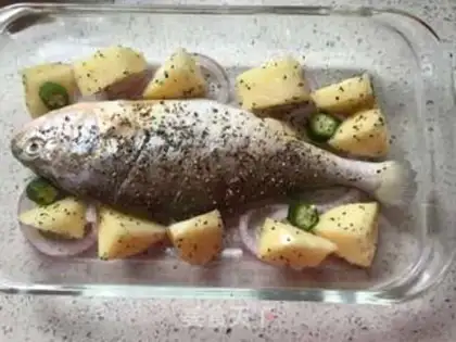 Make Roller roasted yellow fish step 10
