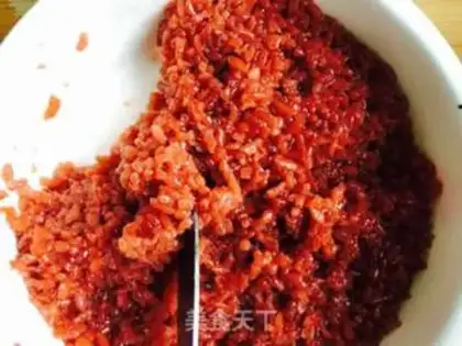 Make Strawberry rice step 1