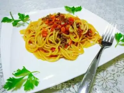Make Spaghetti beef sauce step 2