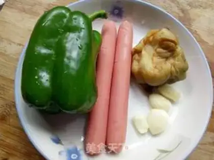 Make Squeeze and make pepper ham and sausage step 0