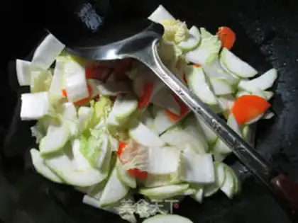 Make Cabbage with longmelon step 2