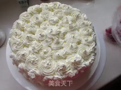 Make Rose cream cake step 10