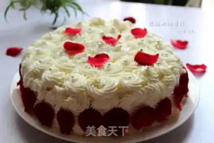Make Rose cream cake step 11