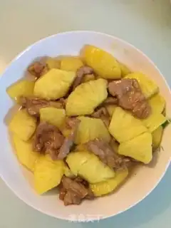 Make Pineapple fried meat step 3