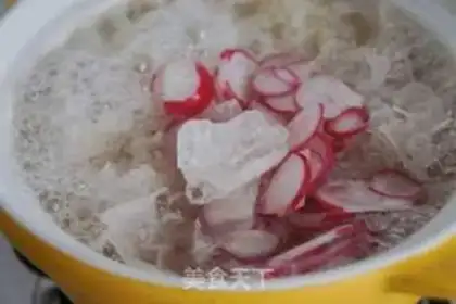 Make A radish iced silver spoon step 4