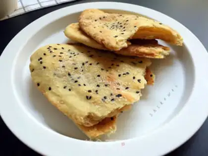 Make Bean sesame pancakes step 13