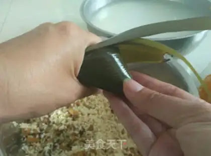 Make Take the chicken leg and the egg yellow step 14