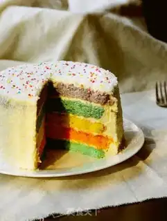 Make Coconut rainbow cake step 10