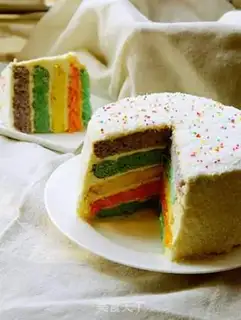 Make Coconut rainbow cake step 11