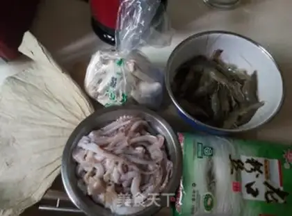 Make Haffle pepper squid shrimp step 0