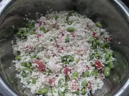 Make The salty green soybeans step 4