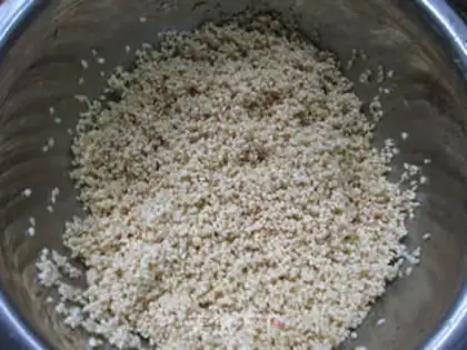 Make The salted egg oatmeal step 4