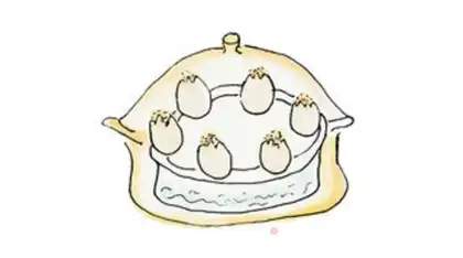 Make Gold rice eggs step 4