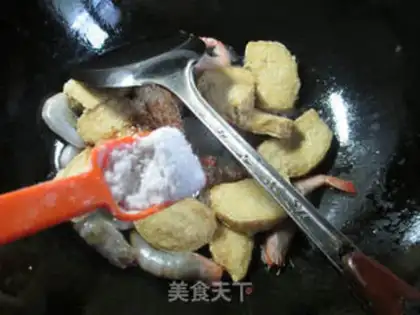 Make Shrimp roasting a sour chicken step 7