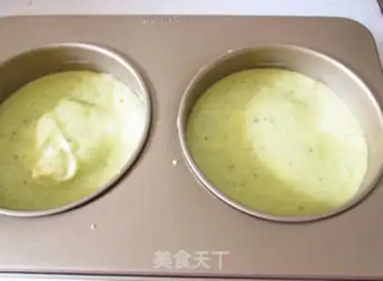 Make Spinach cup and cream cake step 12