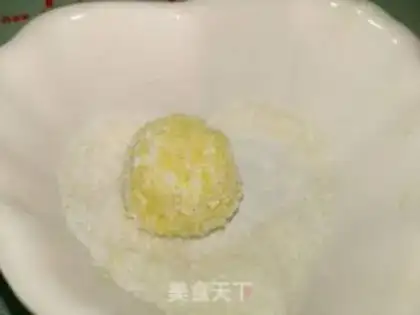 Make Gold coconut ball step 10