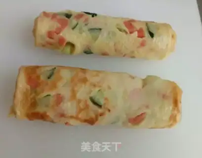 Make cucumber ham and intestinal burrito step 8