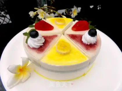 Make Rainbow yogurt cheesecake step 25