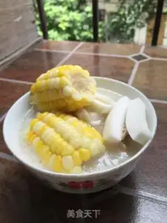 Make Coconut juice corn chicken soup step 9