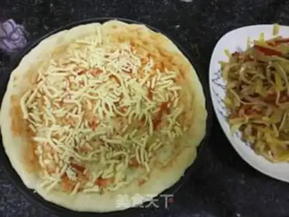 Make Curry chicken pizza step 4