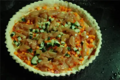 Make Chicken and vegetable pizza step 11