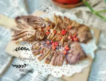 Make Barbecue roast squid step 9