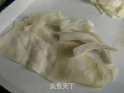 Make Rolling roll of pickles step 4