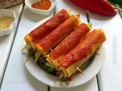 Make Vegetable rolls step 12