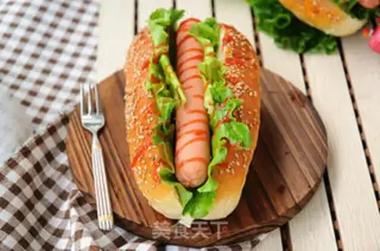 Make Bean sesame hot dog step 15