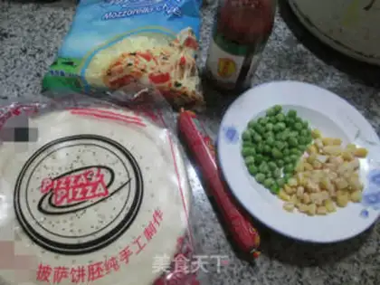 Make Blue bean corn and ham pizza step 0