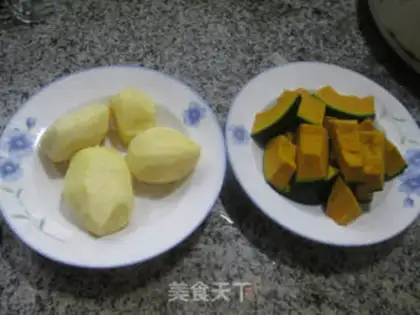Make Pumpkin with potatoes step 0