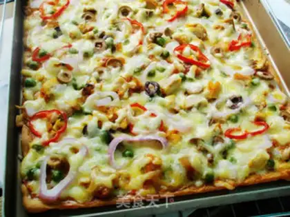 Make New Orleans chicken pizza step 13