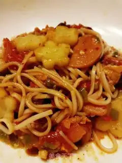 Make Tomato ham, cold noodles step 7