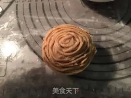 Make Montblanc chestnut cake step 14