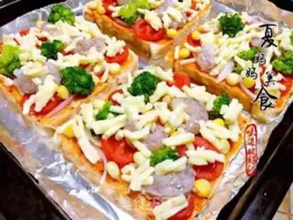 Make Toast shrimp pizza step 5