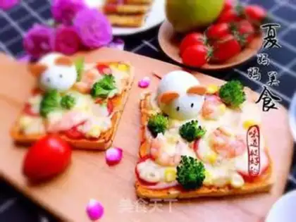 Make Toast shrimp pizza step 6