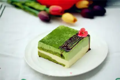 Make Tea mousse cake step 30