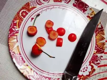 Make Cherry salad eggs step 6