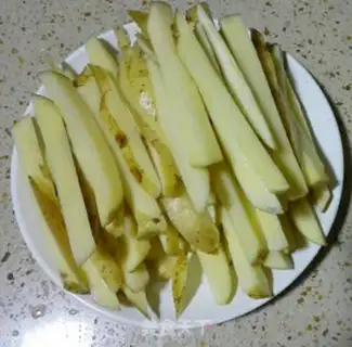 Make The oven fries step 1