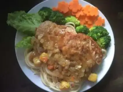 Make Pork curry pasta step 6