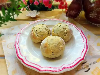 Make Low fat sesame bread ball step 7