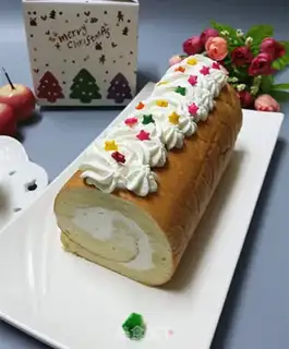 Make Four cream cake rolls step 16
