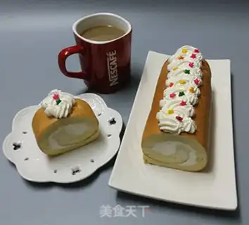 Make Four cream cake rolls step 17