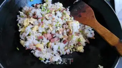 Make Garlic bacon fried rice step 7
